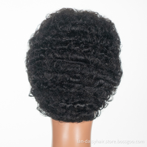 Wholesale Bob Wig Short length Afro Wig Machine Made Virgin Cuticle Aligned Hair Brazilian Human Hair Wigs For Black Women
